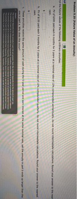  Please solve all Problem 5.25 (Future Value of an Annuity) nd
