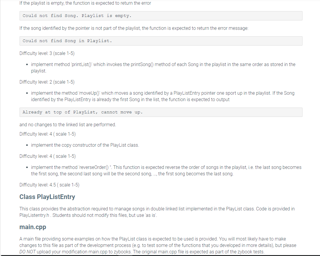 Song *song; PlayListEntry *next; PlayListEntry *prev; PlayListEntry() { song = nullptr; next