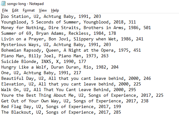 = maxsongs; numSongs = 0; mySongs = new Song[maxsongs]; } MusicLibrary::~MusicLibrary() {
