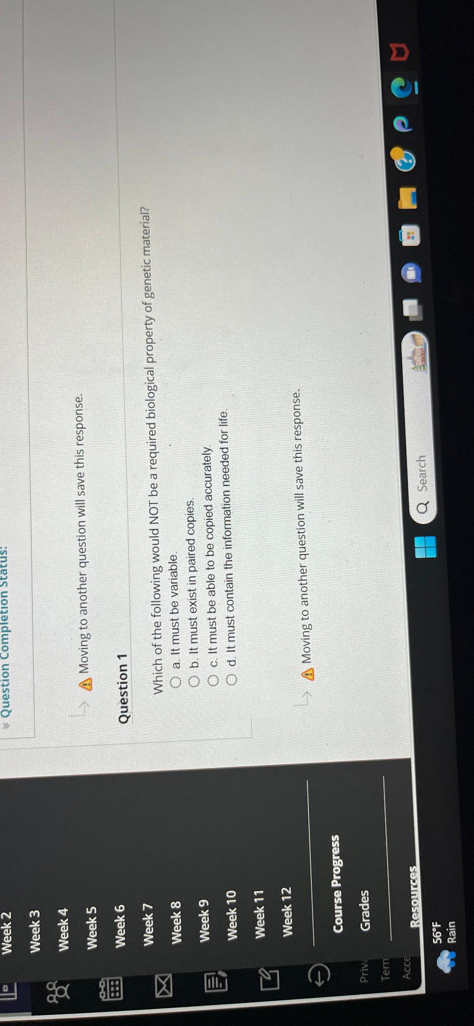  Week 2 Week 3 Week 4 Week 5 Week 6 Week