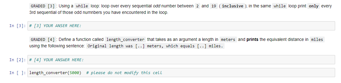  GRADED [3] : Using a while loop: loop over every sequential