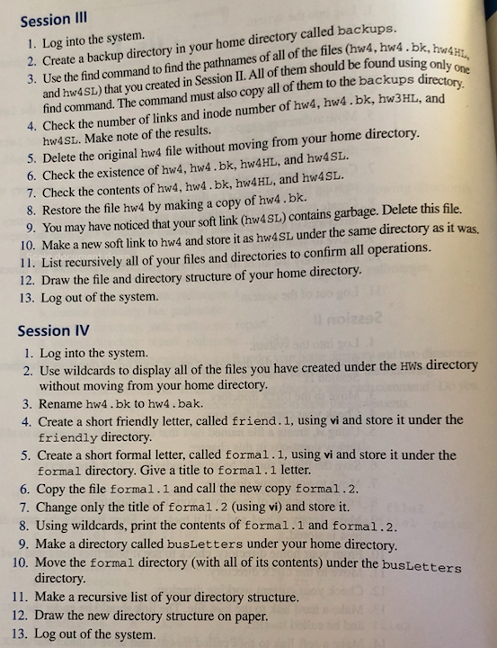  Session III I. Log into the system. 2. Create a backup