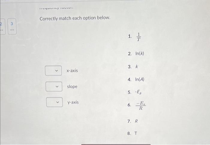 activation energy using the Arrhenius equation as our model (equation shown below),