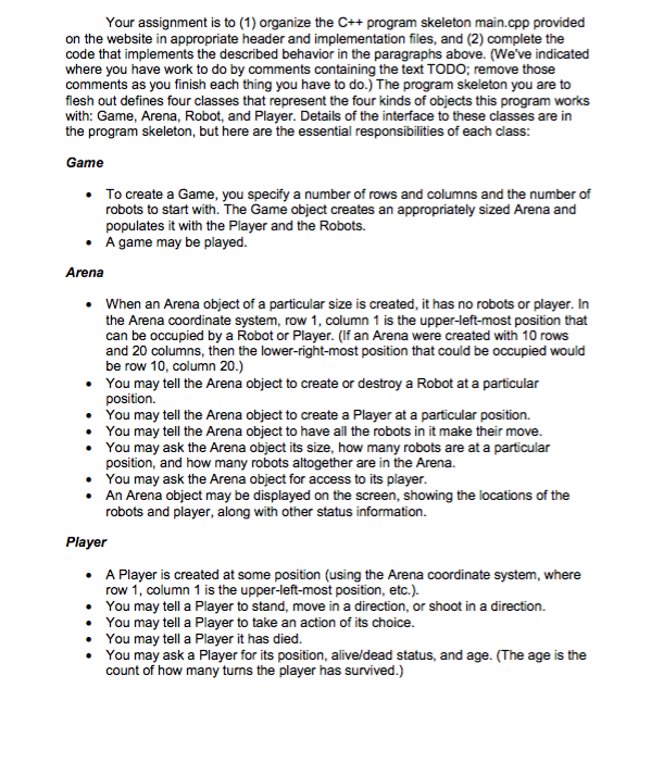 with a TODO: comment. // We've provided some incorrect return statements (so