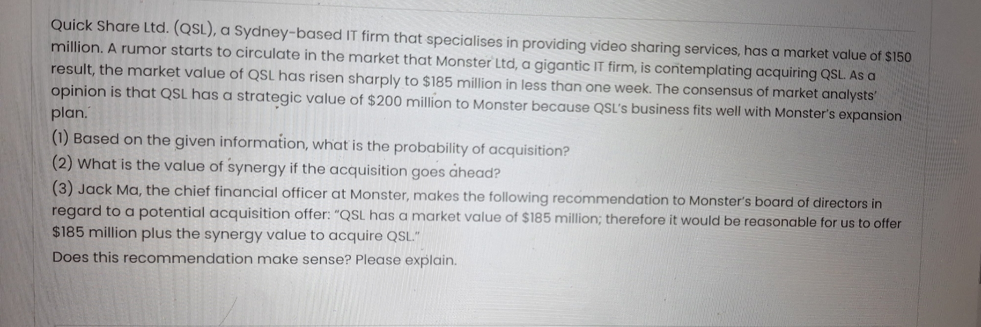  Quick Share Ltd.(QSL), a Sydney-based IT firm that specialises in providing