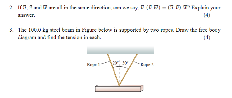  If vec(u),vec(v) and vec(w) are all in the same direction, can