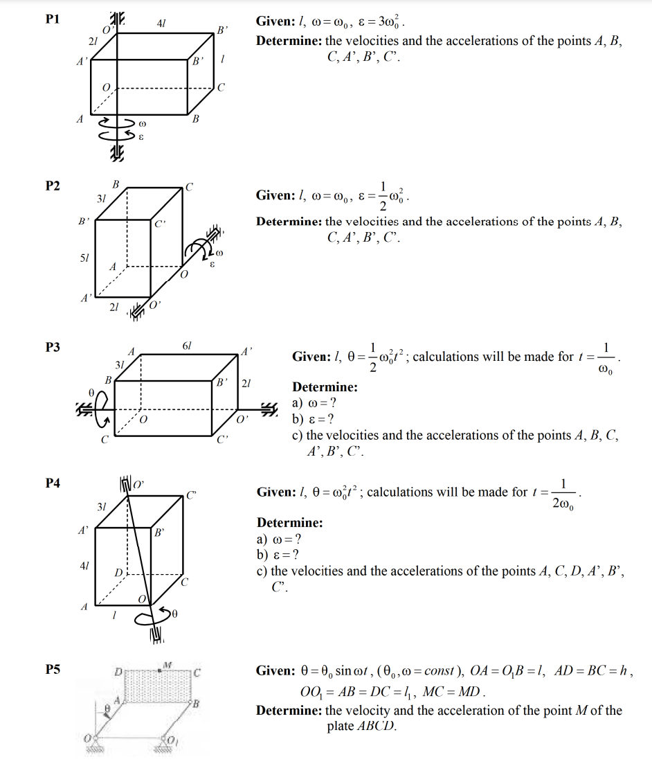  can you help me with these mechanical engineering exercises ? Kinematics