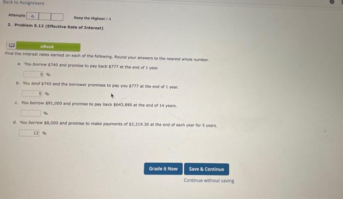  Back to Assignment Attempts Keep the Highest / 4 2. Problem