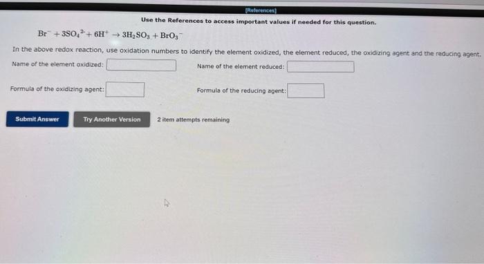  Use the References to access important values if needed for this