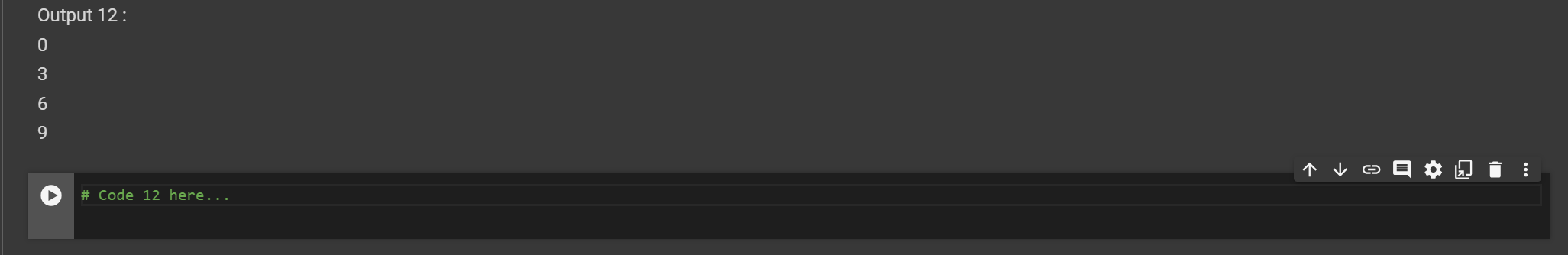  In Code 12, what would be the condition for while loop,