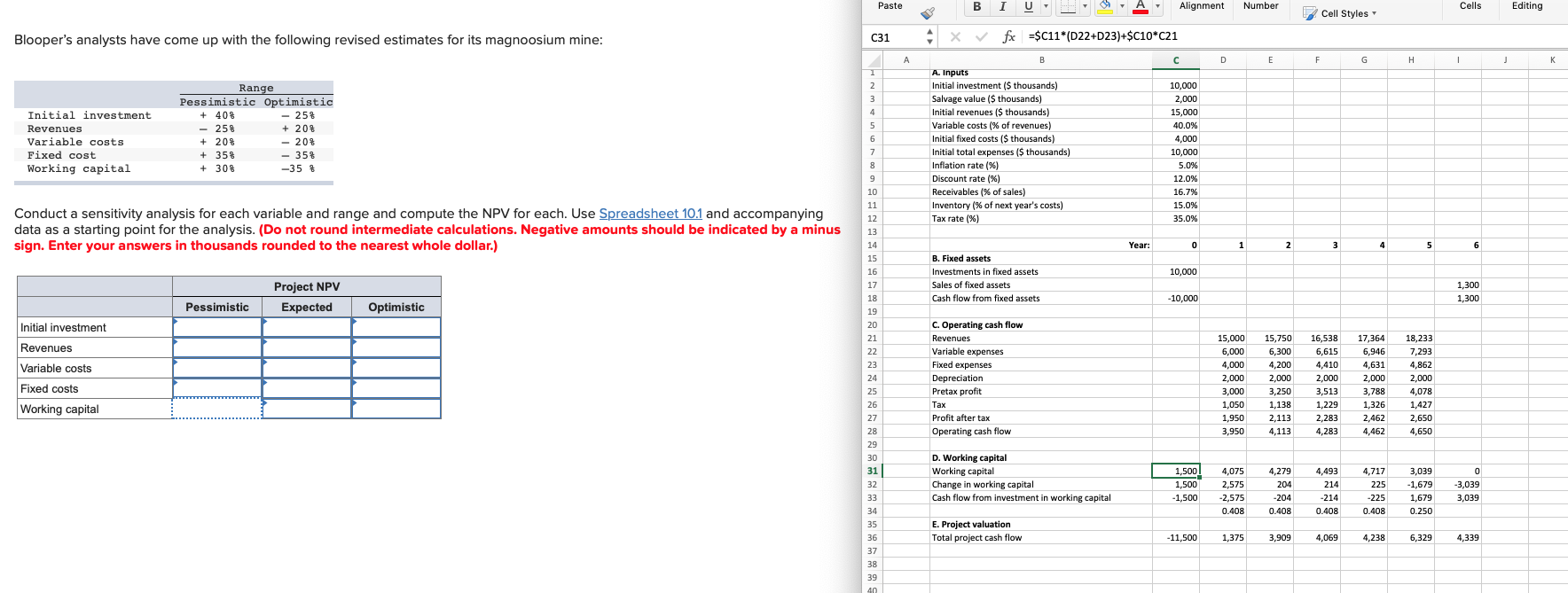  Paste U Alignment Number Cells Editing Cell Styles T f =$C11*(D22+D23)+$C10*C21