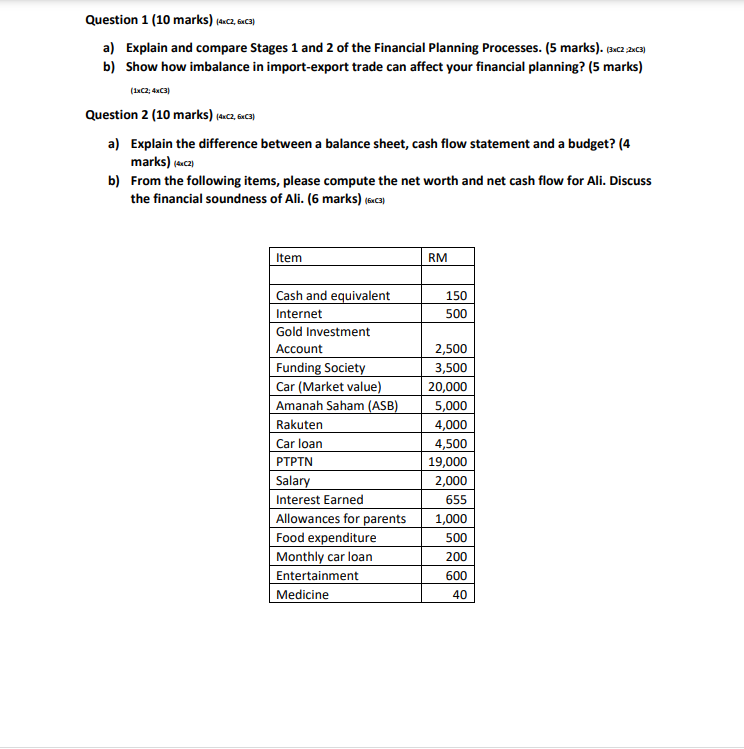  Question 1 (10 marks) (C2, buca) a) Explain and compare Stages