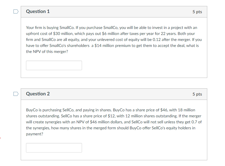 This two question need to be answer Question 1 5 pts