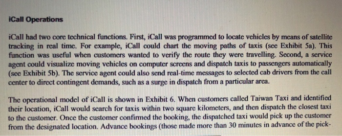 write clear please Taiwan Taxi's iCall System: Realizing the Value of GPS-Dispatch