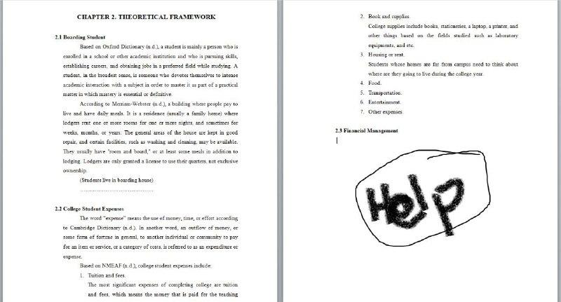 i need the answer quickly CHAPTER 2. THEORETICAL FRAMEWORK 2.1 Boarding Student