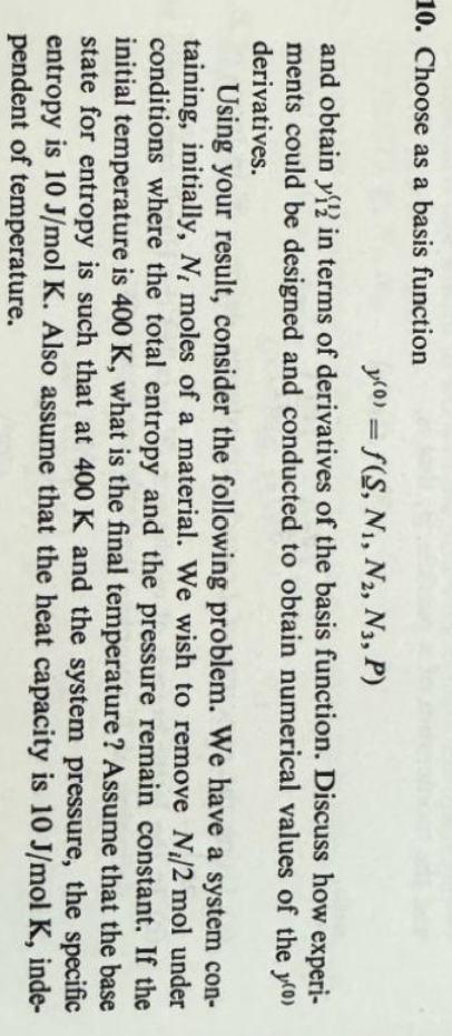  Choose as a basis function y(0)=f(S,N1,N2,N3,P) and obtain y12(1) in terms