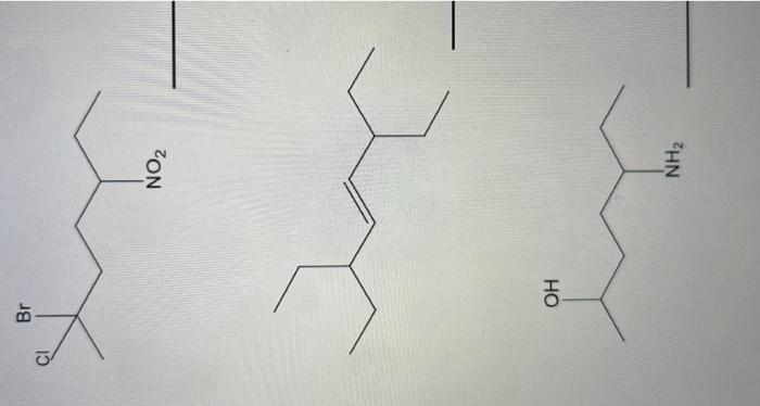 IUPAC name of these 3 compounds 