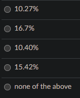 provided below. Calculate the STANDARD DEVIATION for a portfolio that is weighted