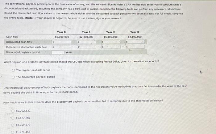 payback period that helps in theit capital budgcting decisions, Consider the case