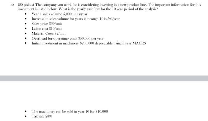  answer the questions below using the problem above. show all calculations