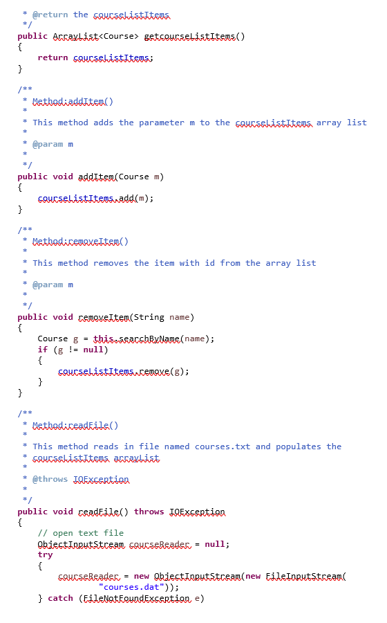 make sure to include ALL FILES NEEDED TO COMPILE (Course.java, English.java, Math.java,