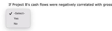 the initial investment is made and have the following probability distributions: Project