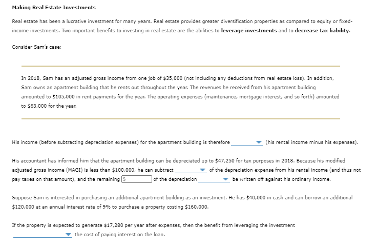 1st drop down options: $5,250 $42,000 $47,250 2nd drop down options: