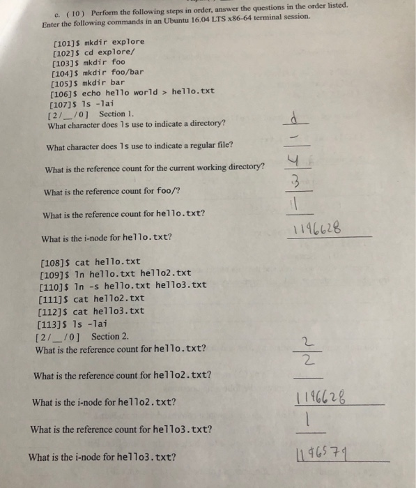 could you check my work and help with section 5? c. (10)
