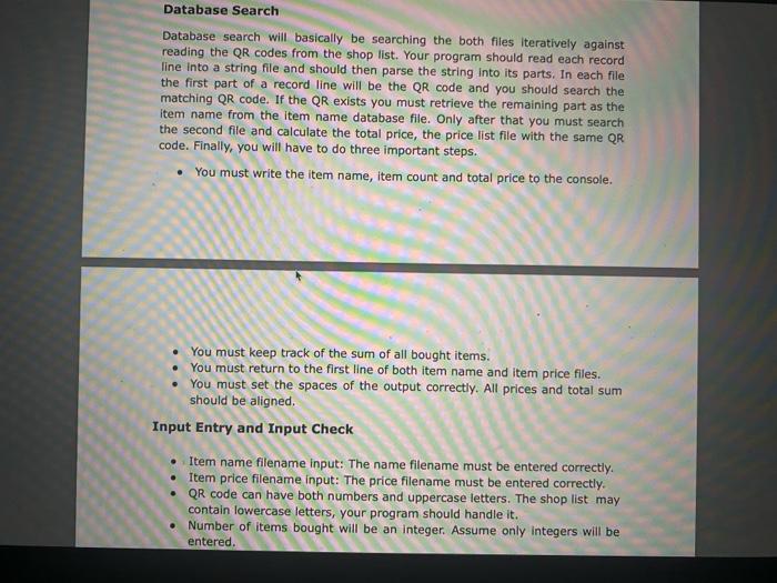 It should also continue to ask for the price filename until the