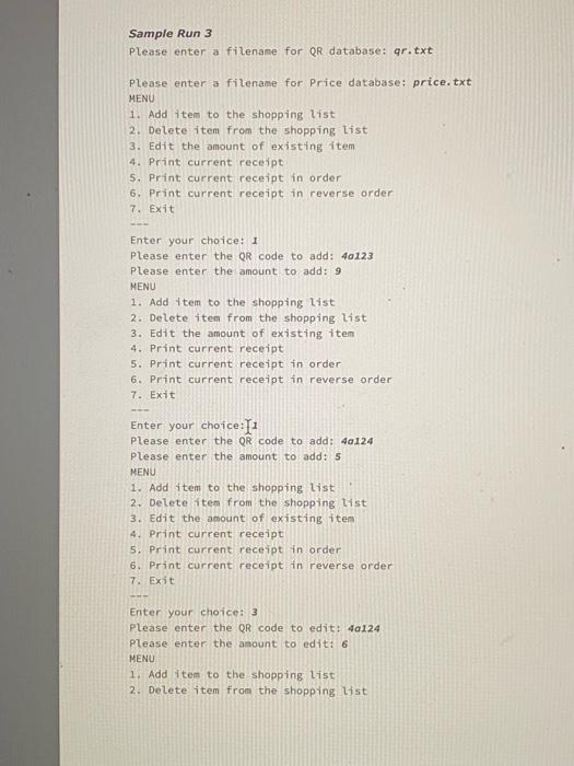 take a QR code and search in the database. If that particular