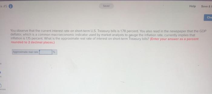  rk #5 Help Save & Che You observe that the current