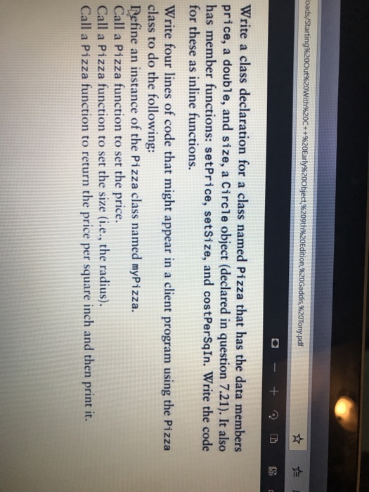  C++ + +%20Early%20Object,96209th%20Edition,962 Write a class declaration for a class named
