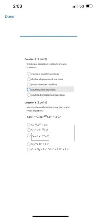 for the andation halt-reaction would be: Cu(s)Cu2+(aq)+2cCu2+(aq)+2eCa(s)Ag(s)Ag+(aq)+1s Question 10 (1 point) Identily