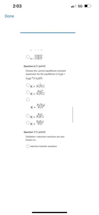 the reduction half-reaction in the redou equation: 4Ag+O2(c)+2H2O=4Ag4+4OH2H2O+2e=4OHAg=Ag+e2H2O+2e=H2+2OH4Ag+4e7=4AgO2(g)+2H2O+4ePOH Question 7 (1 point)