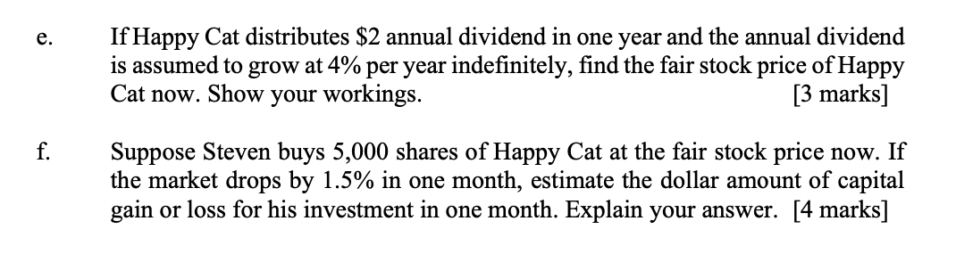 been developed for a listed company, Happy Cat. The YTM on risk-free