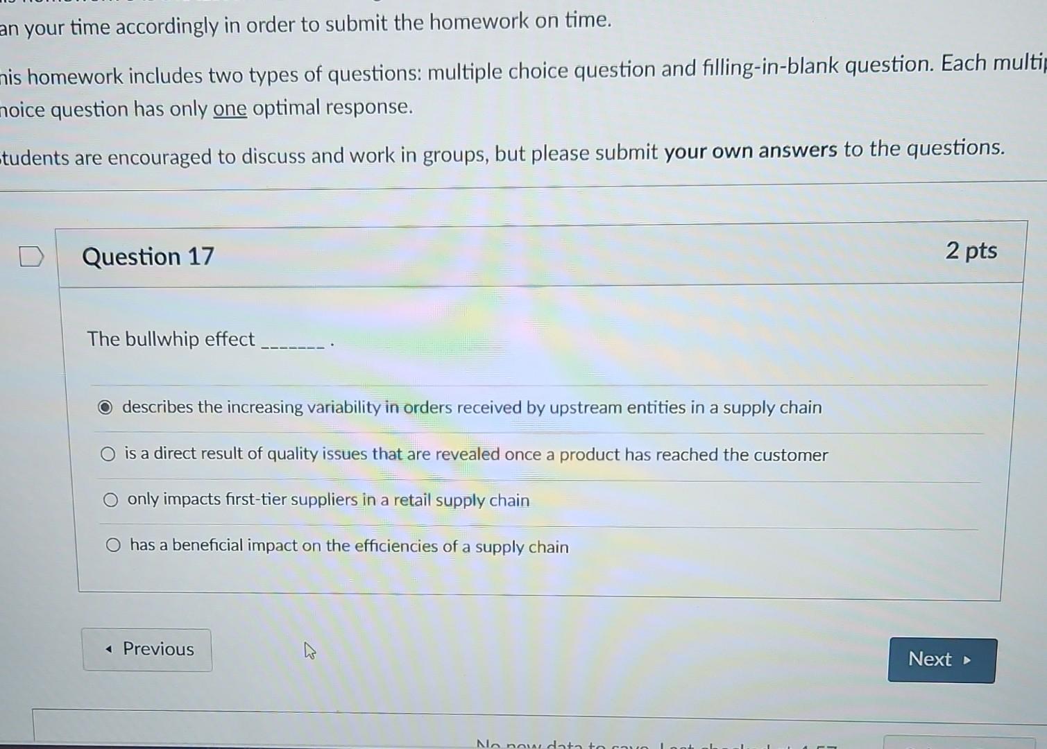 an your time accordingly in order to submit the homework on