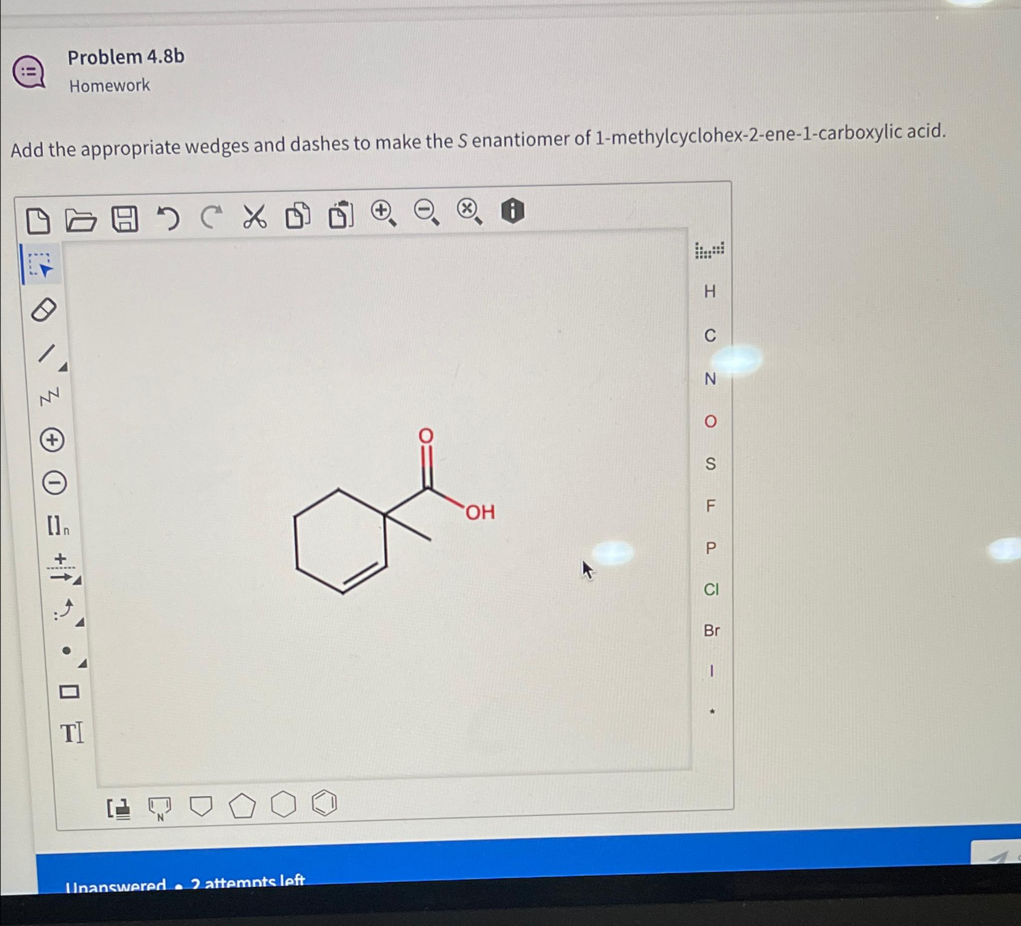  Problem 4.8b Homework Add the appropriate wedges and dashes to make