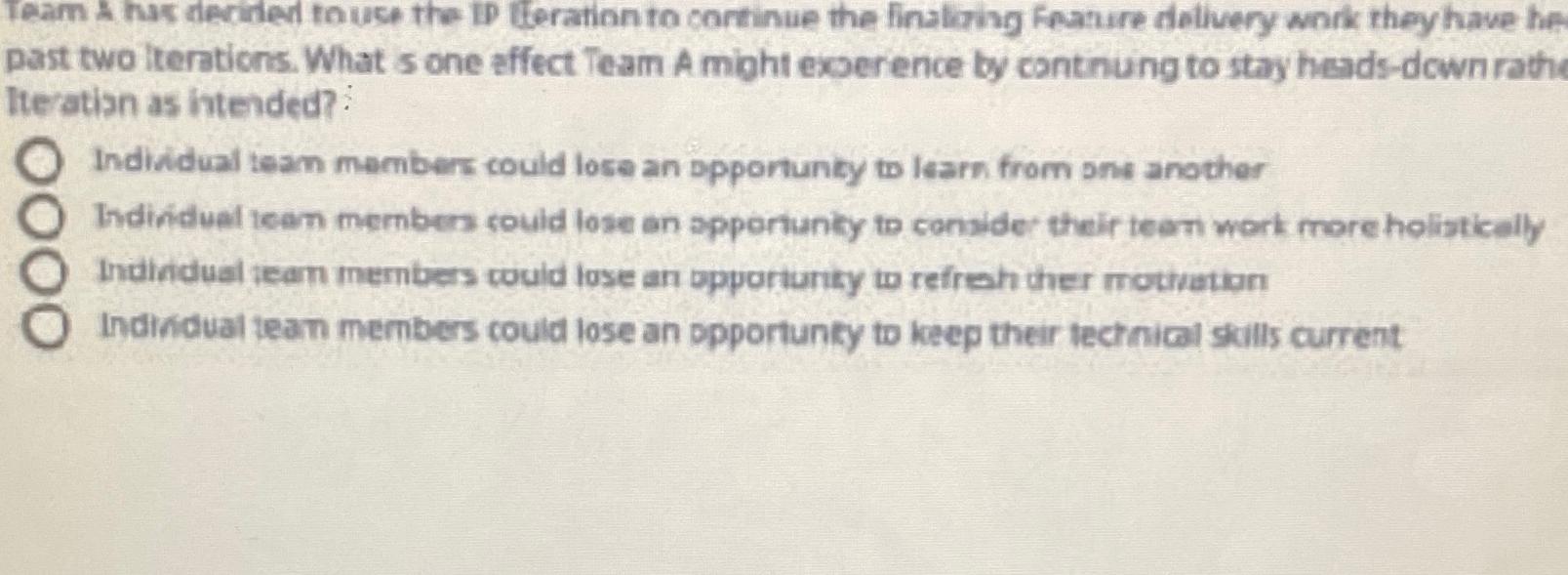  past two titentions. What s one affect Team A might exoerence