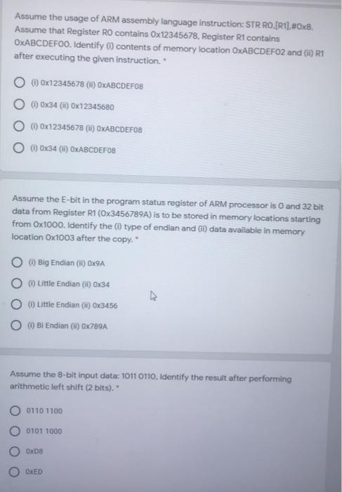  subject computer architecture and orgnization please answer as soon as possible