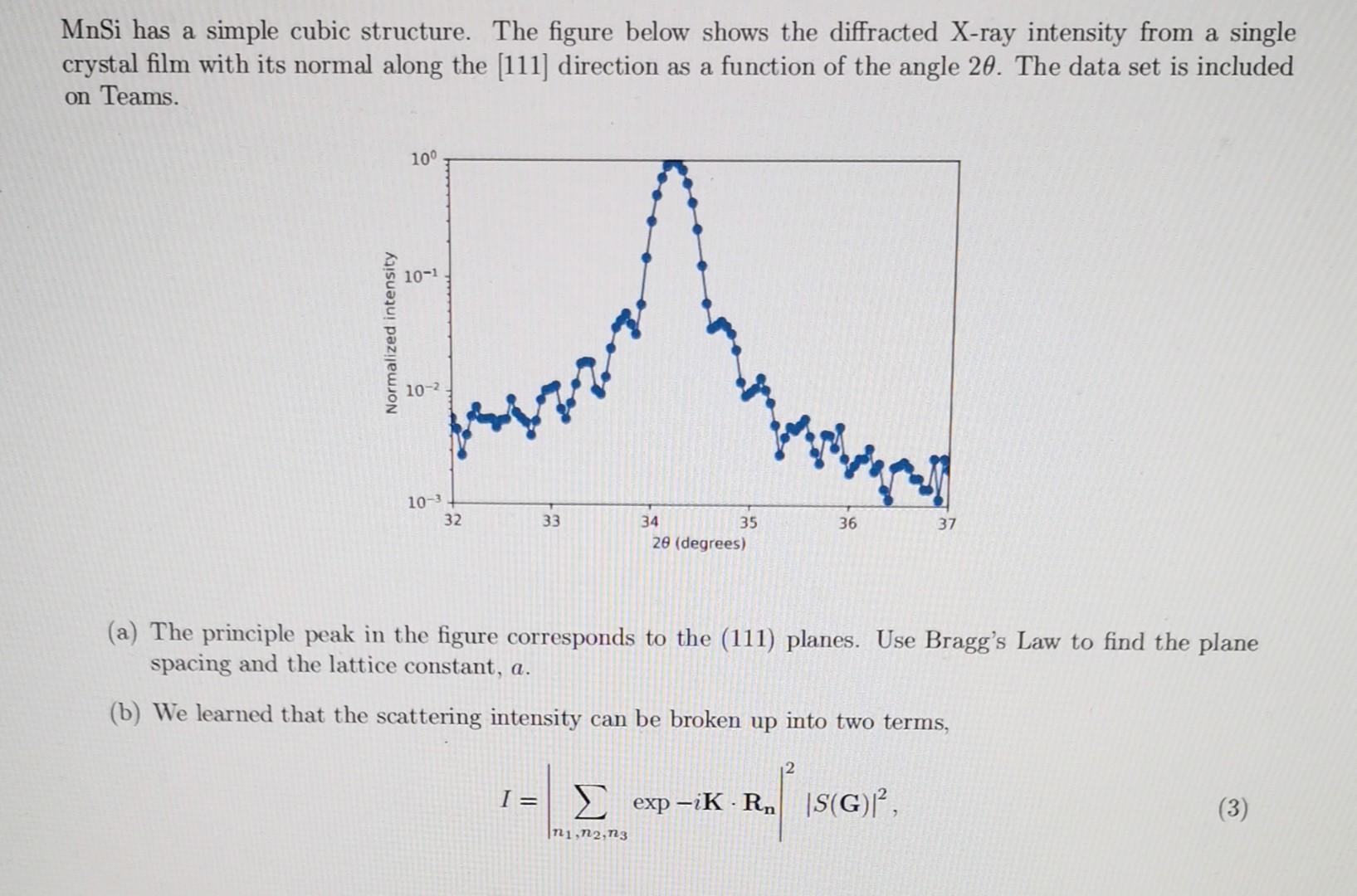  MnSi has a simple cubic structure. The figure below shows the