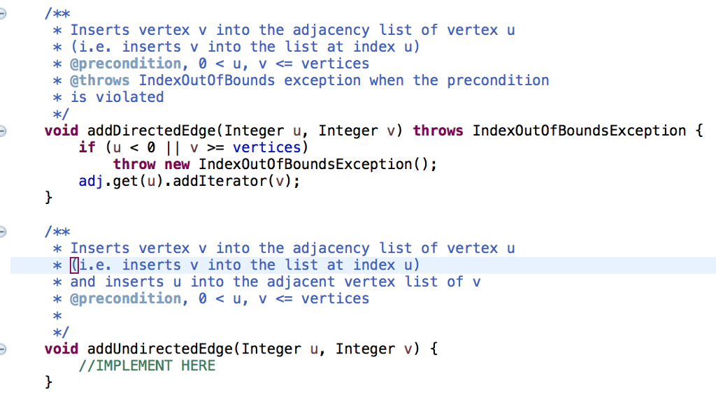 Data Abstract Structures in Java. I'm building an Graph.java class and trying