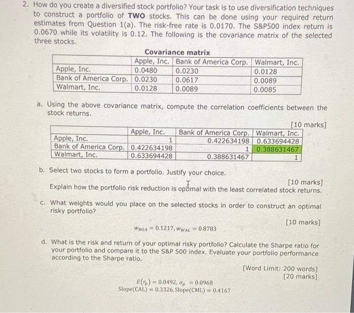 part c) and d). please include all steps like calculation of expected
