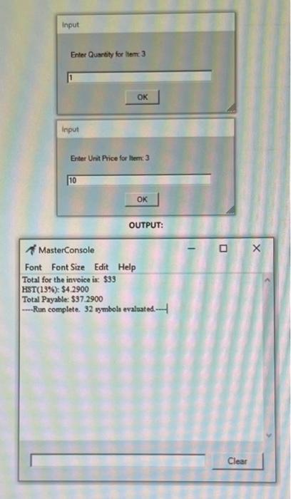 a comment to include your name and student id. In addition, I