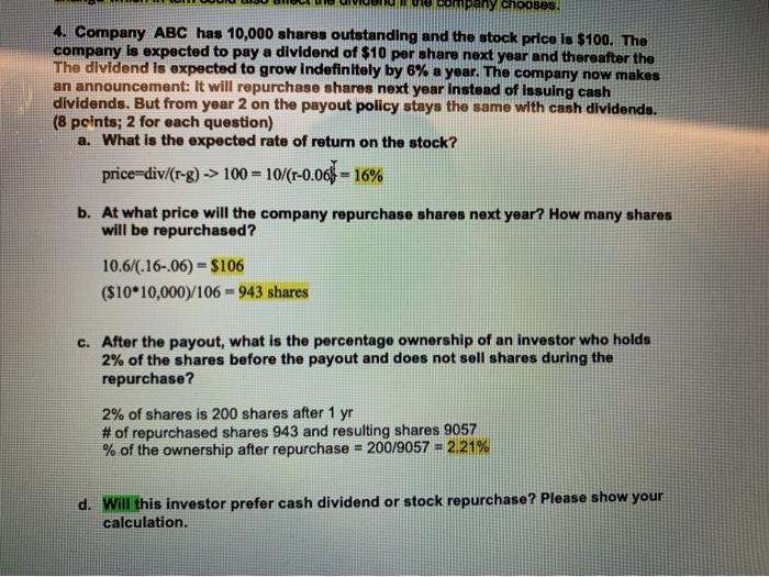 please answer part d. need to get present value of all future