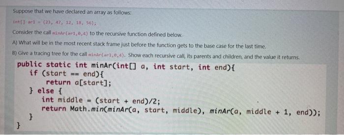  Suppose that we have declared an array as follows: intlari (23,4712,