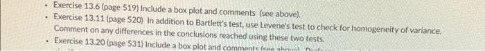 three photos Page 519. 0 2 13.11 Use Bartlett's test at the