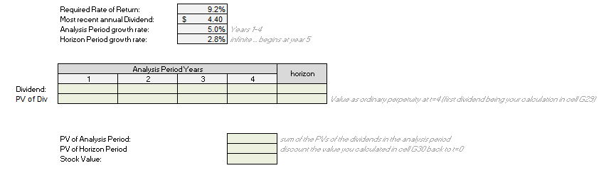 Give answers using formulas and not excel functions S Required Rate