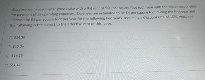 PLEASE PROVIDE THE CORRECT ANSWER WITH EXPLANATION Suppose we have a 3-year