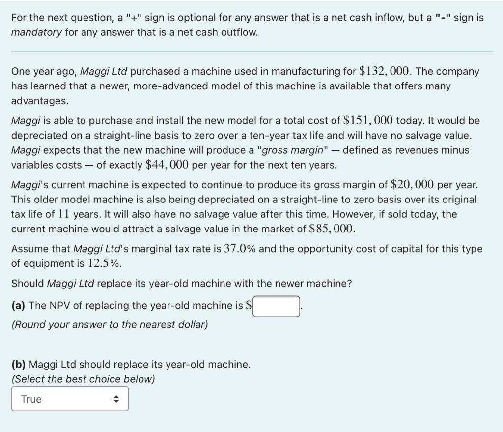 For the next question, a "+" sign is optional for any