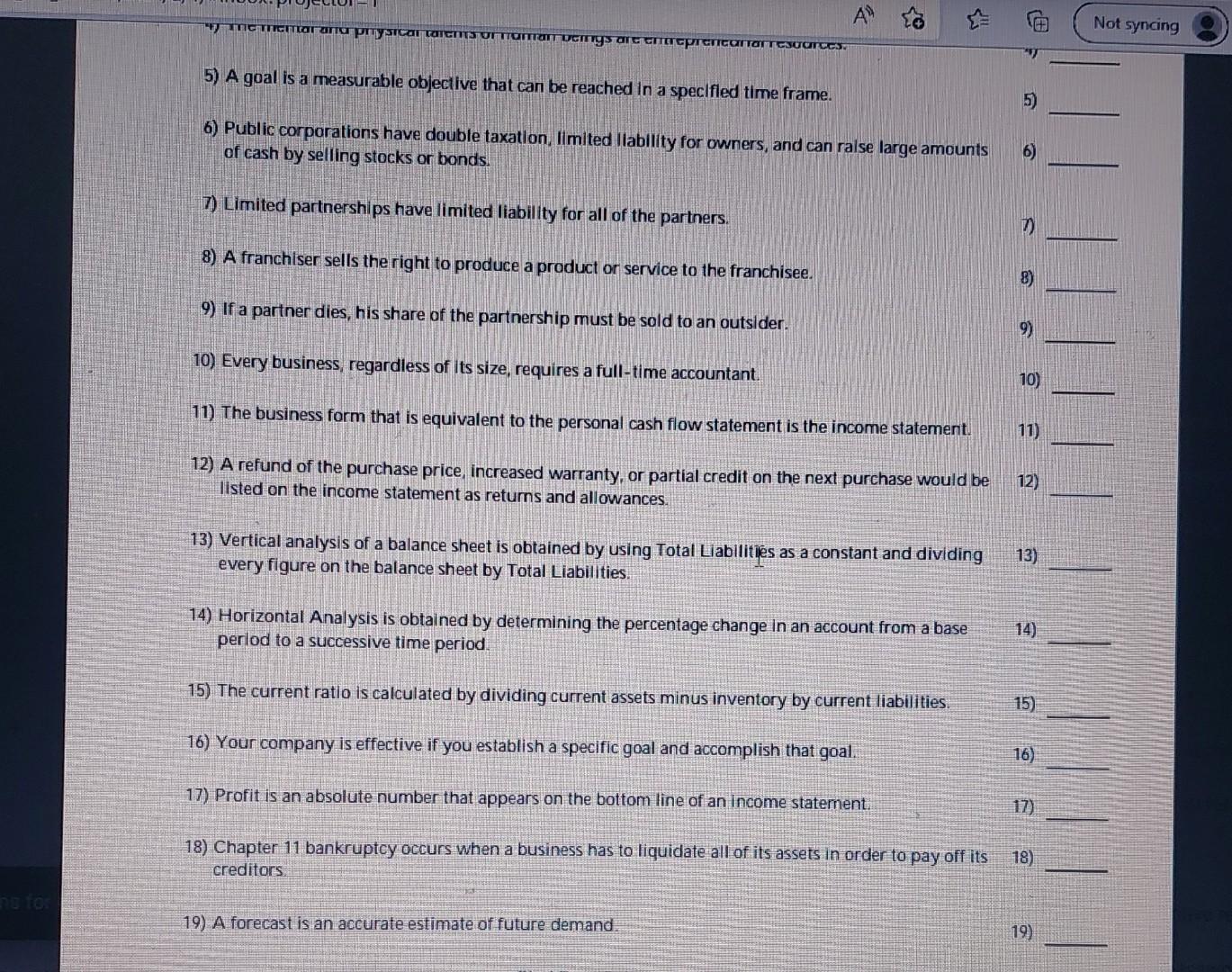 statement is false. 1) Finance is any transaction where money is exchanged